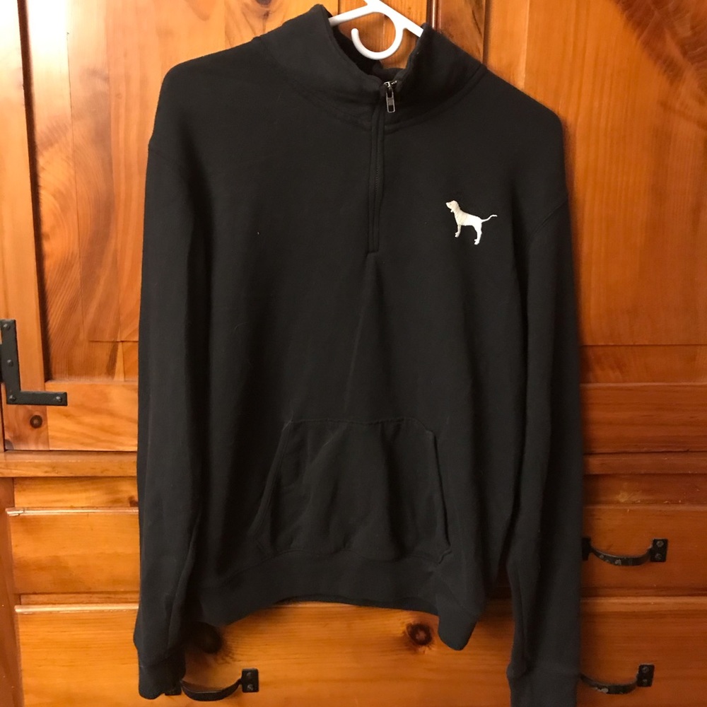 Pink Brand black zip up sweatshirt
